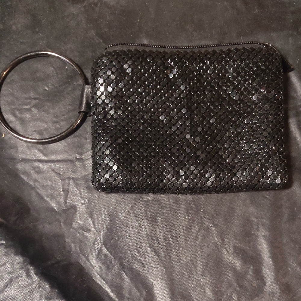 Elegant Black Sequin Clutch